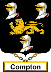 English Coat of Arms Shield Badge for Compton