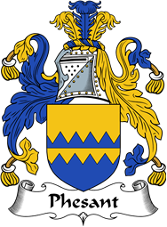 English Coat of Arms for the family Phesant