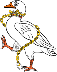 Goose Rampant Ducally Gorged and Chained