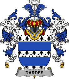 Irish Family Coat of Arms (v.25b) Dardes or Dardis