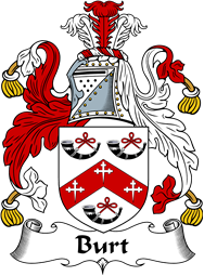 English Coat of Arms for the family Burt