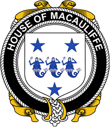 Irish Coat of Arms Badge for the MACAULIFFE family