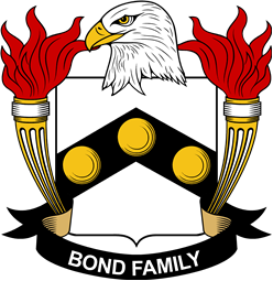 Coat of arms used by the Bond family in the United States of America