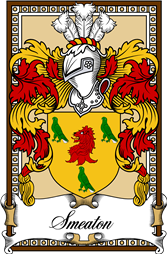 Scottish Coat of Arms Bookplate for Smeaton