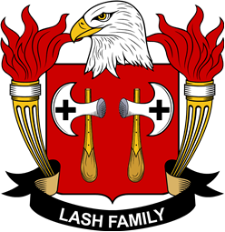 Coat of arms used by the Lash family in the United States of America
