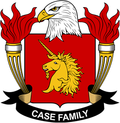 Coat of arms used by the Case family in the United States of America