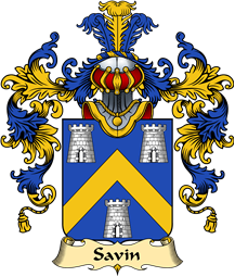 French Family Coat of Arms (v.25) Savin