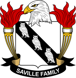 Coat of arms used by the Saville family in the United States of America