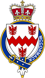 British Garter Coat of Arms for McCormack (Scotland)
