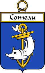 French Coat of Arms Badge for Comeau
