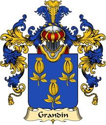 French Family Coat of Arms (v.25) Grandin or Grondin