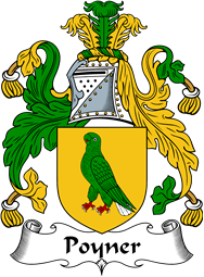 English Coat of Arms for the family Poyner