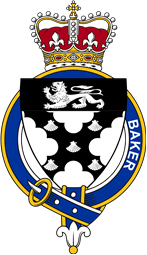 British Garter Coat of Arms for Baker (England)