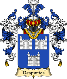 French Family Coat of Arms (v.25) Portes (des)