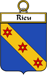 French Coat of Arms Badge for Rieu