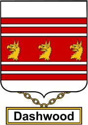 English Coat of Arms Shield Badge for Dashwood