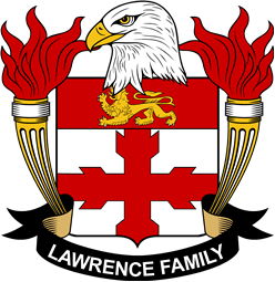 Coat of arms used by the Lawrence family in the United States of America