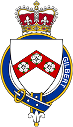 British Garter Coat of Arms for Gilbert (England)