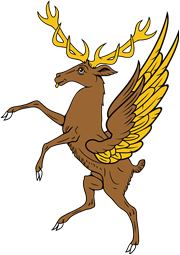 Stag Rampant Winged