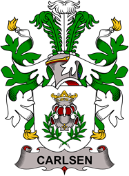 Coat of arms used by the Danish family Carlsen or Karlsen