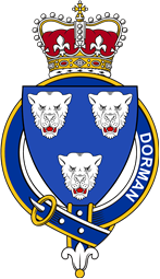 British Garter Coat of Arms for Dorman (Scotland)