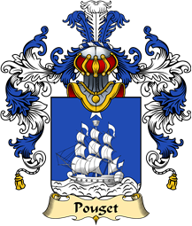 French Family Coat of Arms (v.25) Pouget