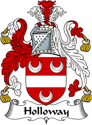 English Coat of Arms for the family Holloway