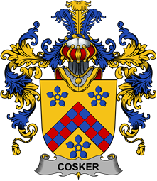 Irish Family Coat of Arms (v.25b) Cosker or McCosker