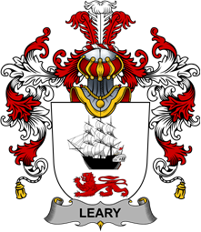 Irish Family Coat of Arms (v.25b) Leary or O