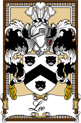 Scottish Coat of Arms Bookplate for Lee