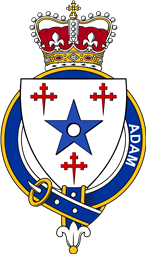 British Garter Coat of Arms for Adam (Scotland)