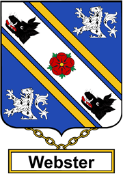 English Coat of Arms Shield Badge for Webster