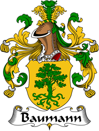 German Wappen Coat of Arms for Baumann