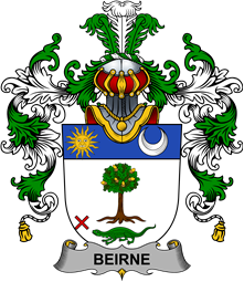 Irish Family Coat of Arms (v.25b) Beirne or O