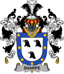 Irish Family Coat of Arms (v.25b) Sharpe
