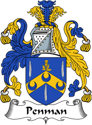 English Coat of Arms for the family Penman (Gibraltar)