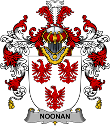 Irish Family Coat of Arms (v.25b) Noonan or O
