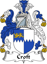 English Coat of Arms for the family Croft
