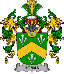 Irish Family Coat of Arms (v.25b) Homan or Howman