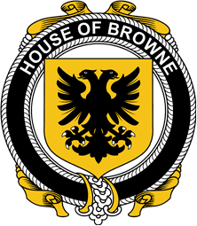 Irish Coat of Arms Badge for the BROWNE family