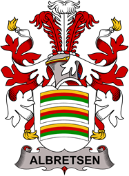 Coat of arms used by the Danish family Albretsen