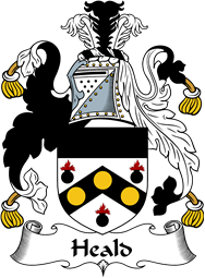 English Coat of Arms for the family Heald