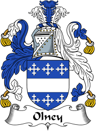 English Coat of Arms for the family Olney