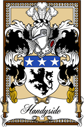 Scottish Coat of Arms Bookplate for Handyside