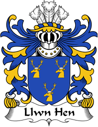 Welsh Coat of Arms for Llwn Hen (ancestor of Gwynfardd)