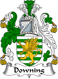 English Coat of Arms for the family Downing