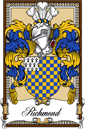 Scottish Coat of Arms Bookplate for Richmond (ref Burkes)