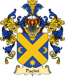 Italian Family Coat of Arms (v.25a) Pacini