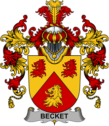Irish Family Coat of Arms (v.25b) Becket