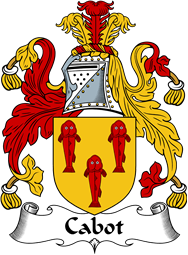 English Coat of Arms for the family Cabot